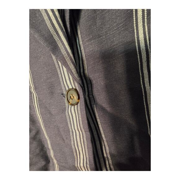 Lane Bryant Linen Blue Blazer Jacket Striped Women Size 22 New - Picture 8 of 10